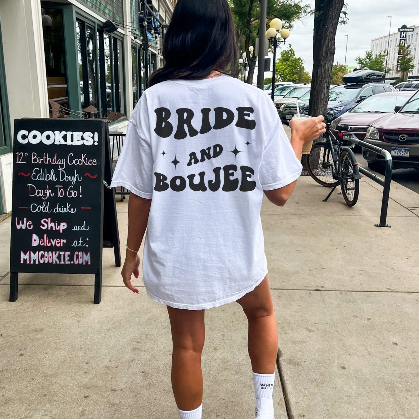 Bride and boujee oversized comfort colors shirt.