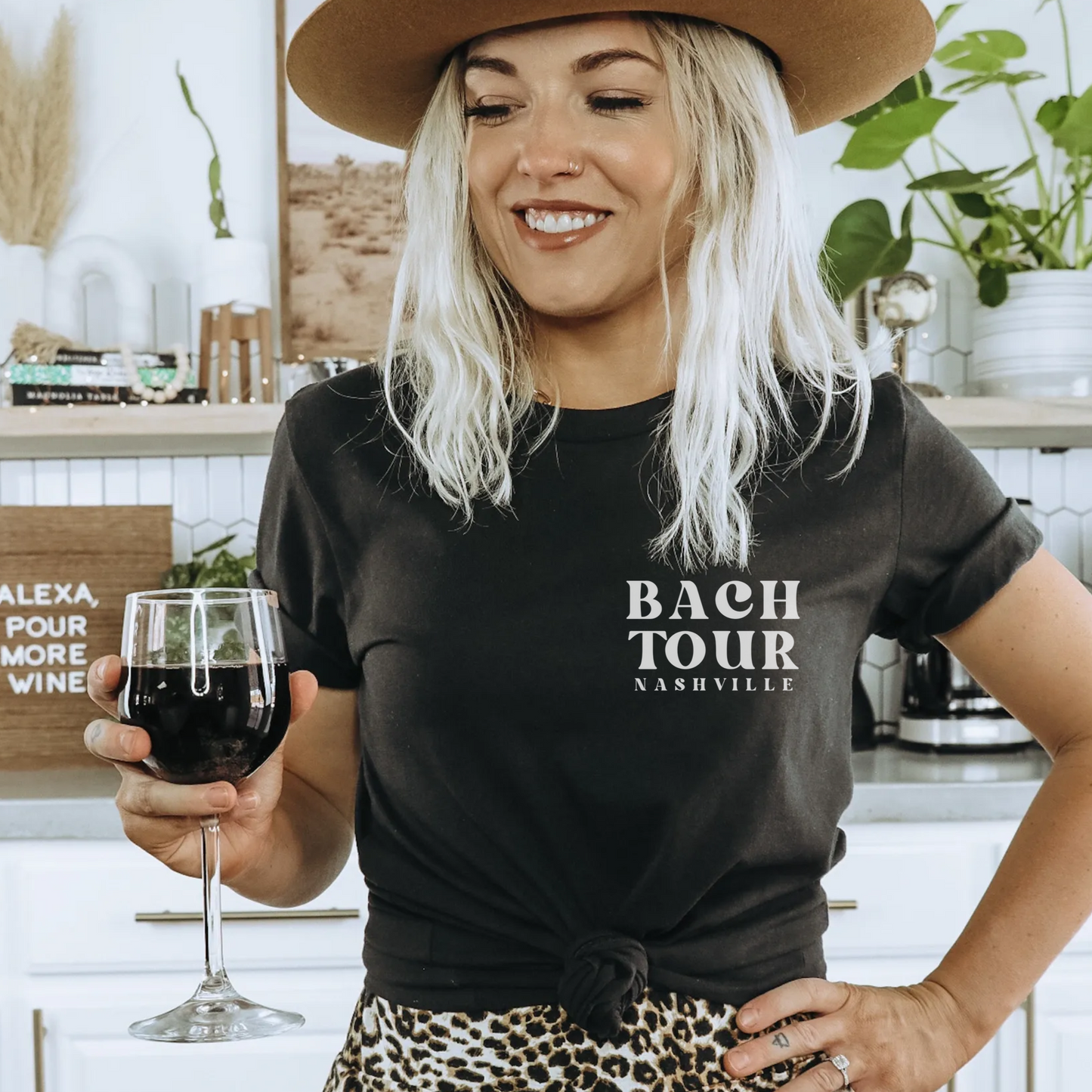 Music themed bachelorette bach tour shirts with custom city and names