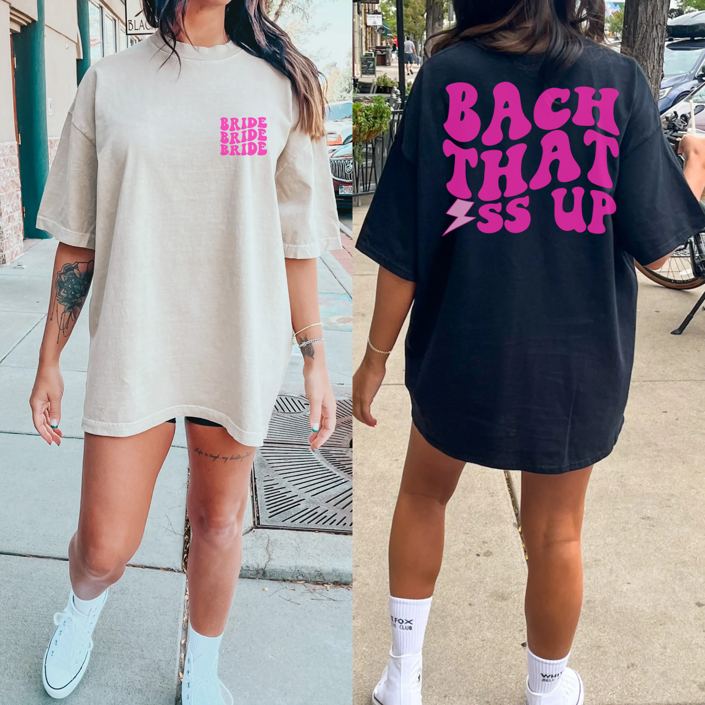 Pink bachelorette bach that ass up funny matching bach shirts