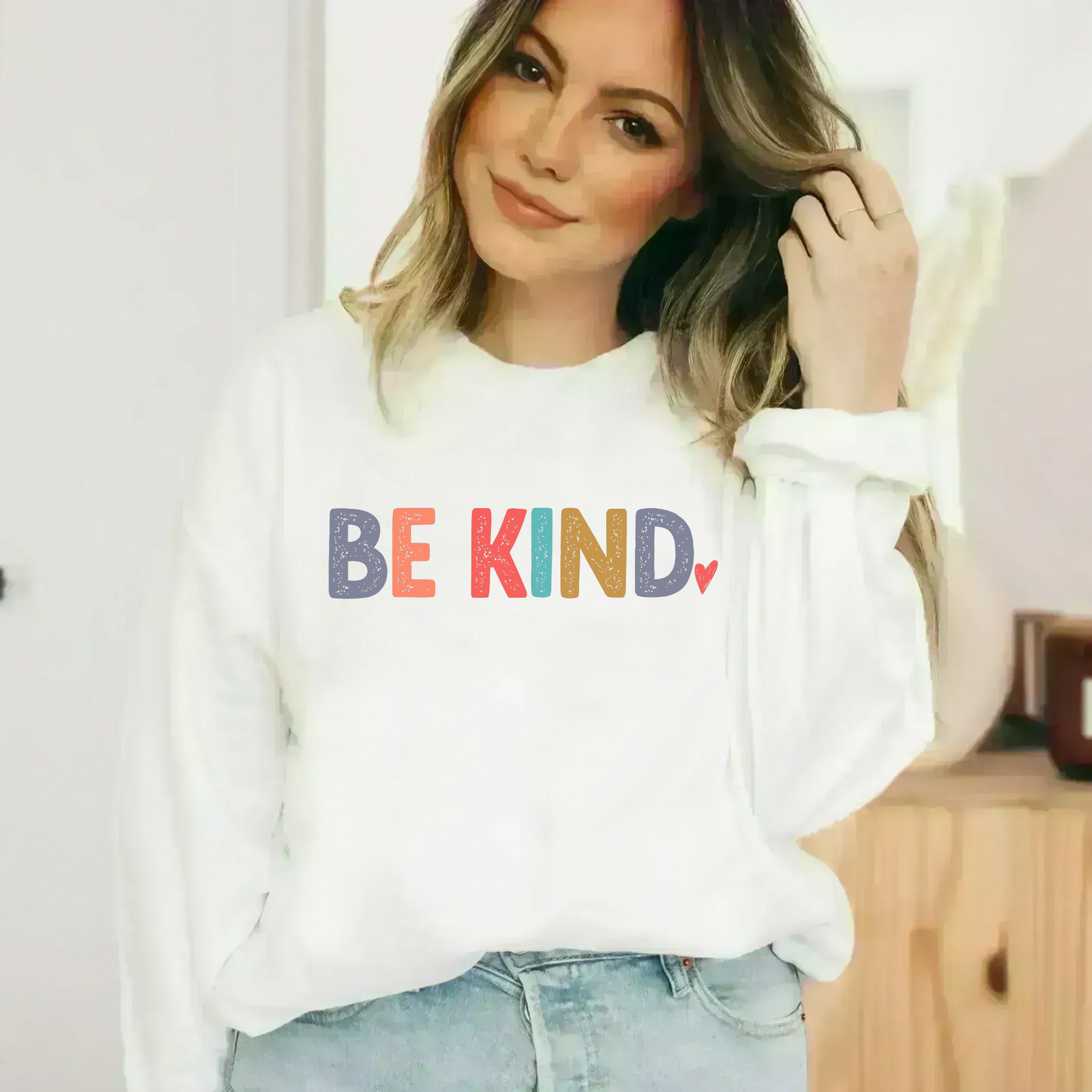 Distressed Be Kind Sweatshirt