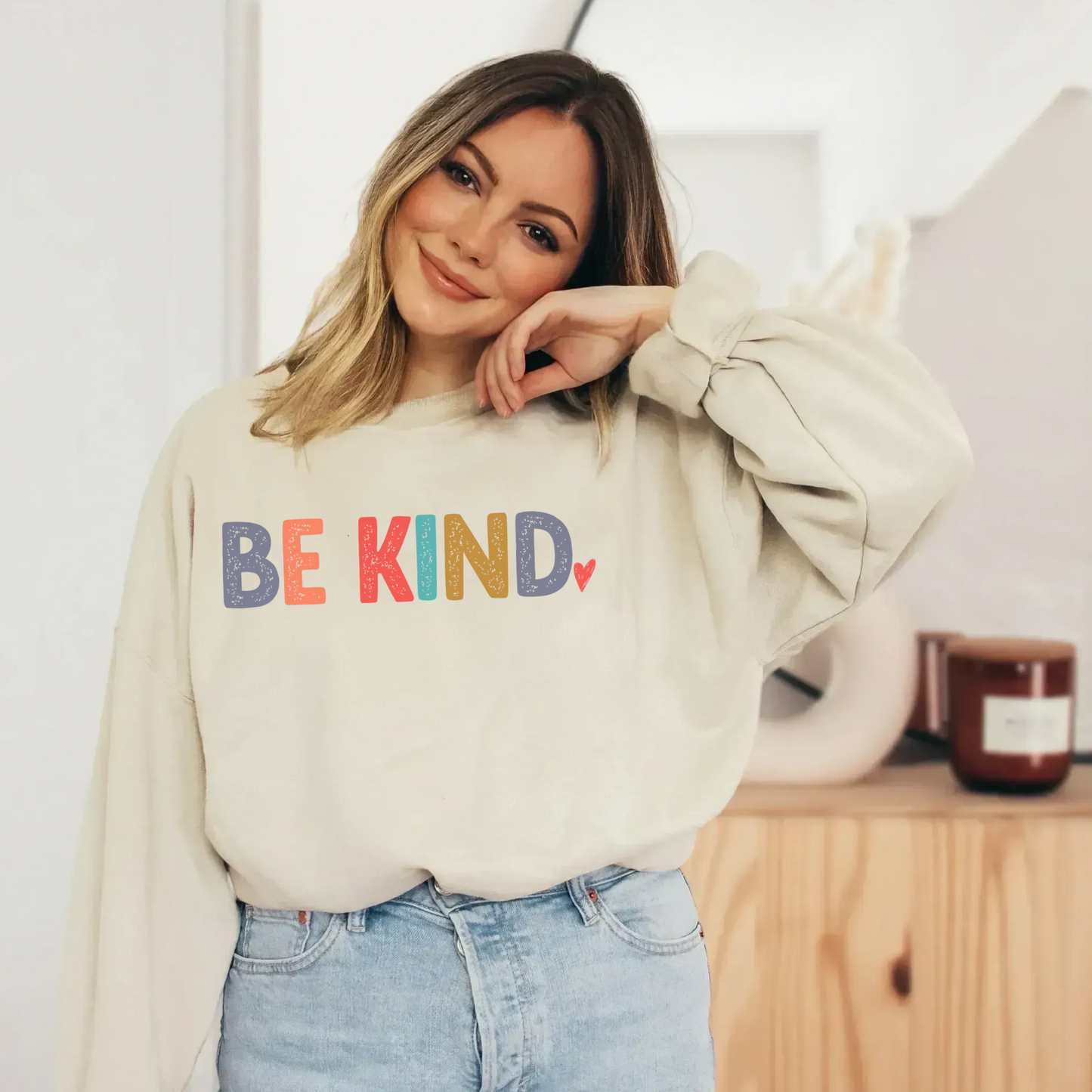 Distressed Be Kind Sweatshirt