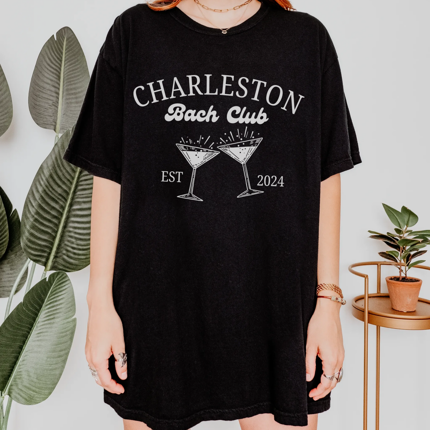 Custom City Retro Cocktail Bachelorette Shirt