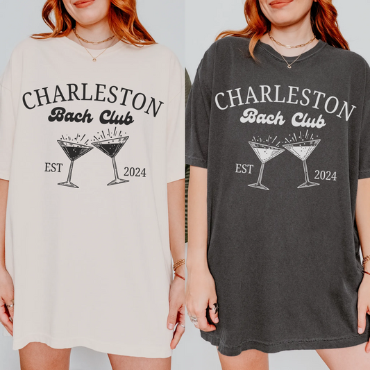 Custom City Retro Cocktail Bachelorette Shirt