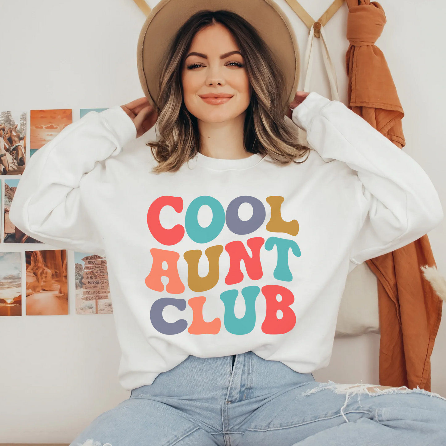 Retro Cool Aunt Club Sweatshirt