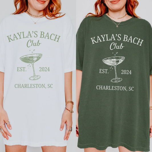 Custom Name and City Cocktail Bachelorette Shirt