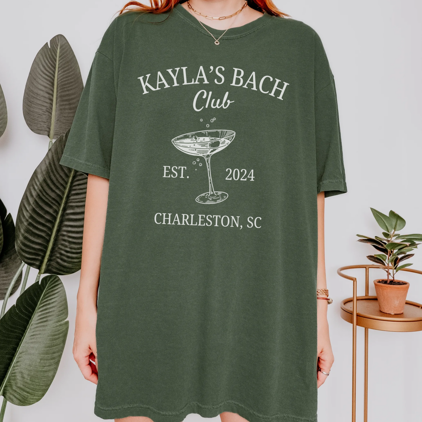 Custom Name and City Cocktail Bachelorette Shirt