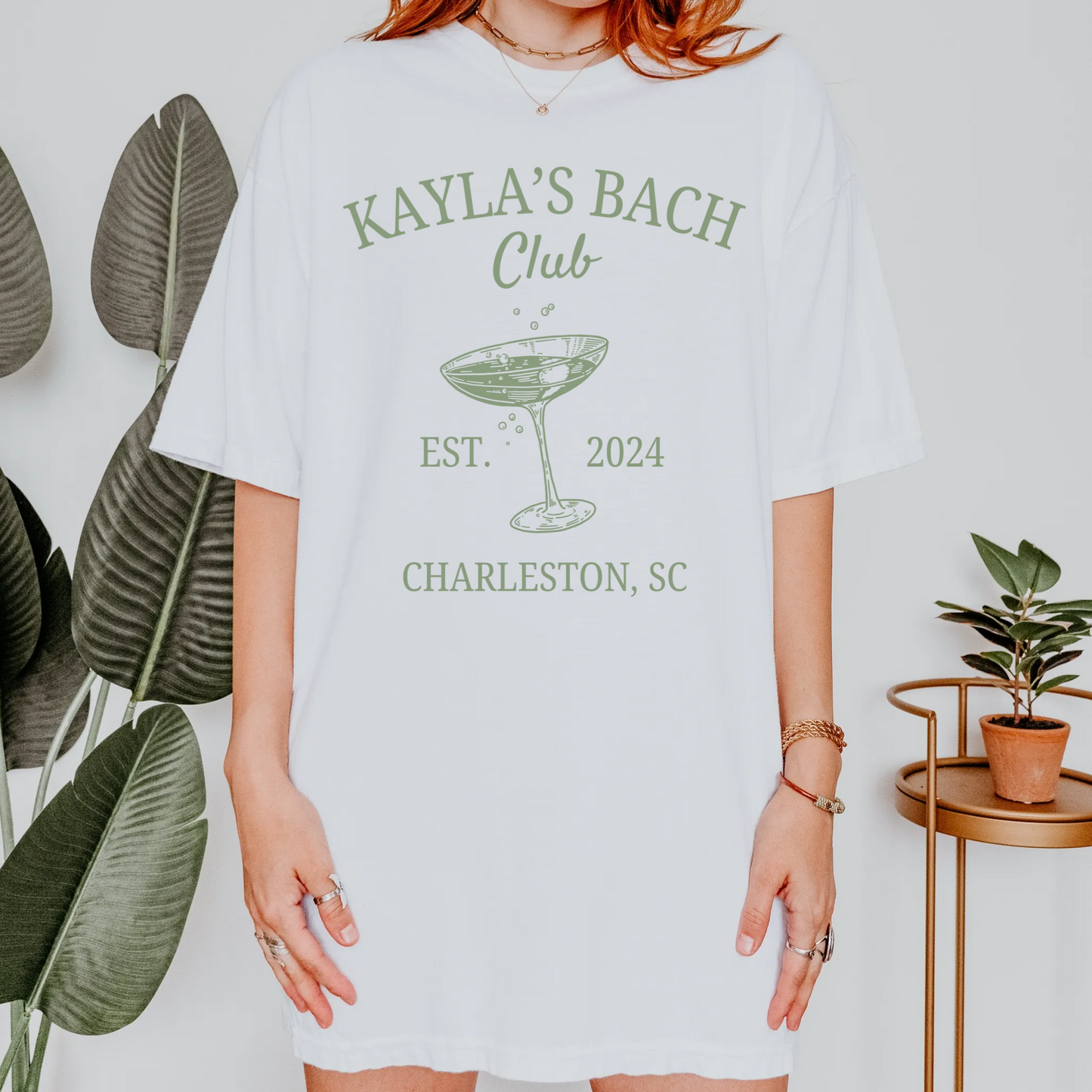 Custom Name and City Cocktail Bachelorette Shirt