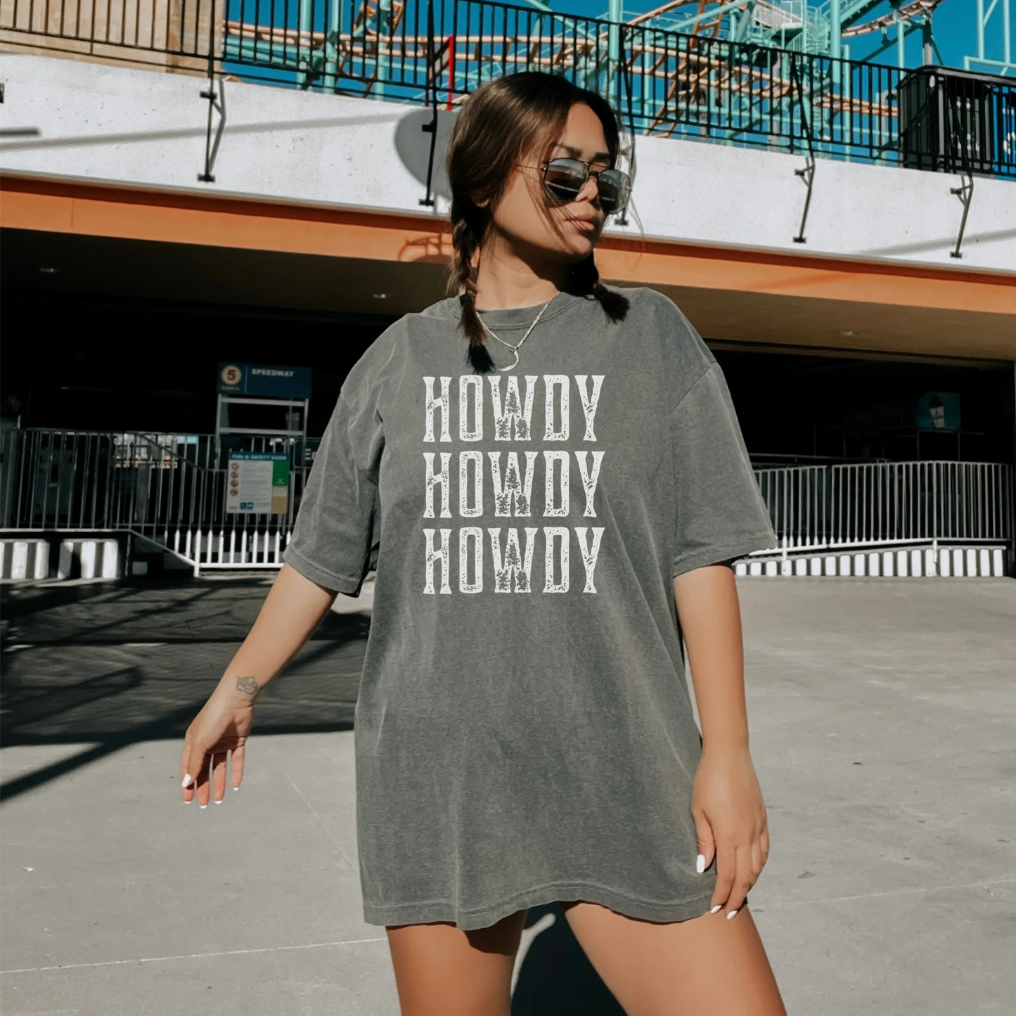 Howdy Distressed Western Comfort Colors Shirt