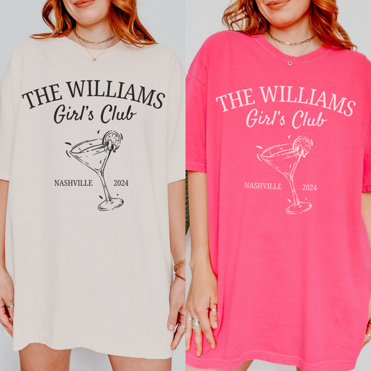 Custom Cocktail Girls Club Bachelorette Shirts