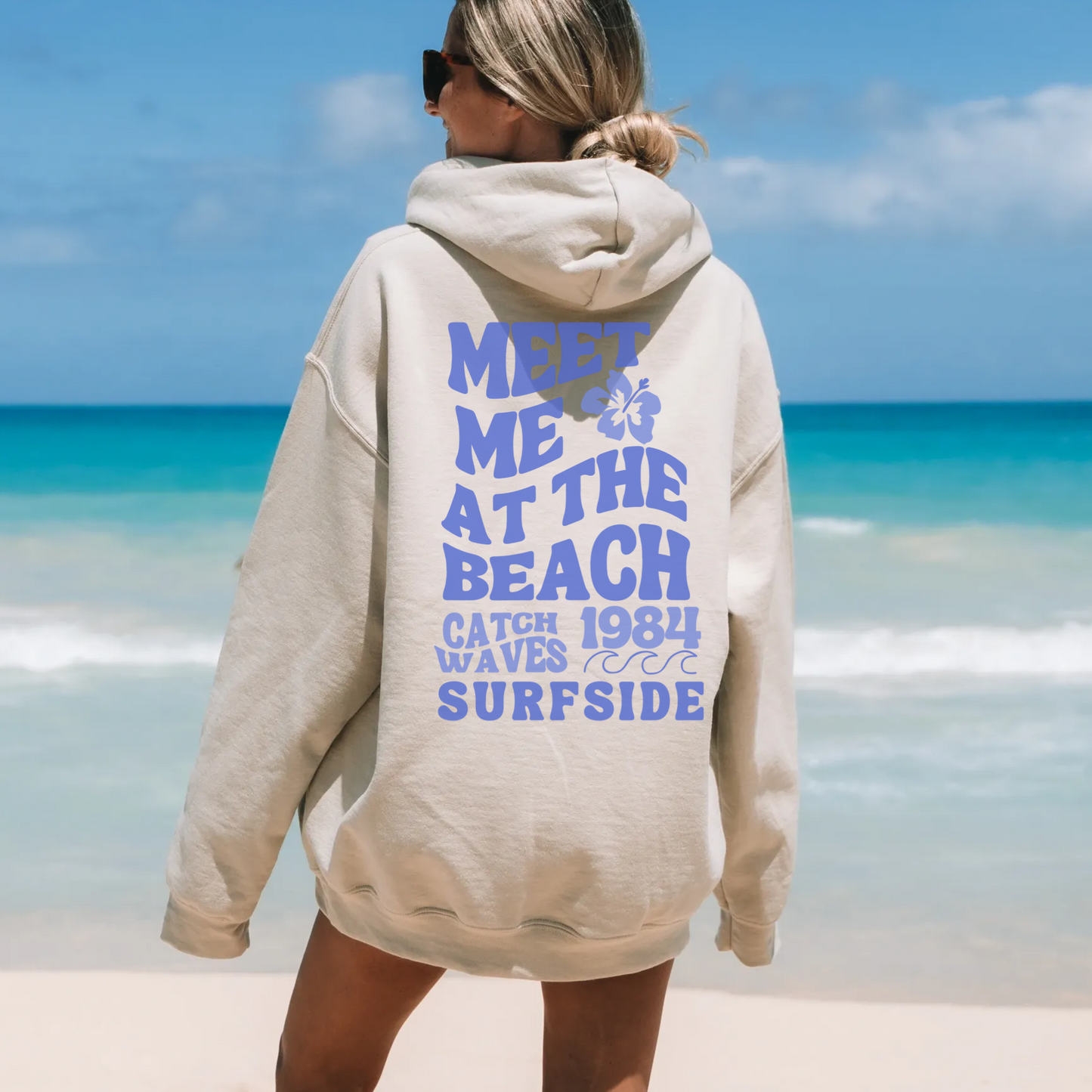 Oversized coconut girl meet me at the beach hoodie