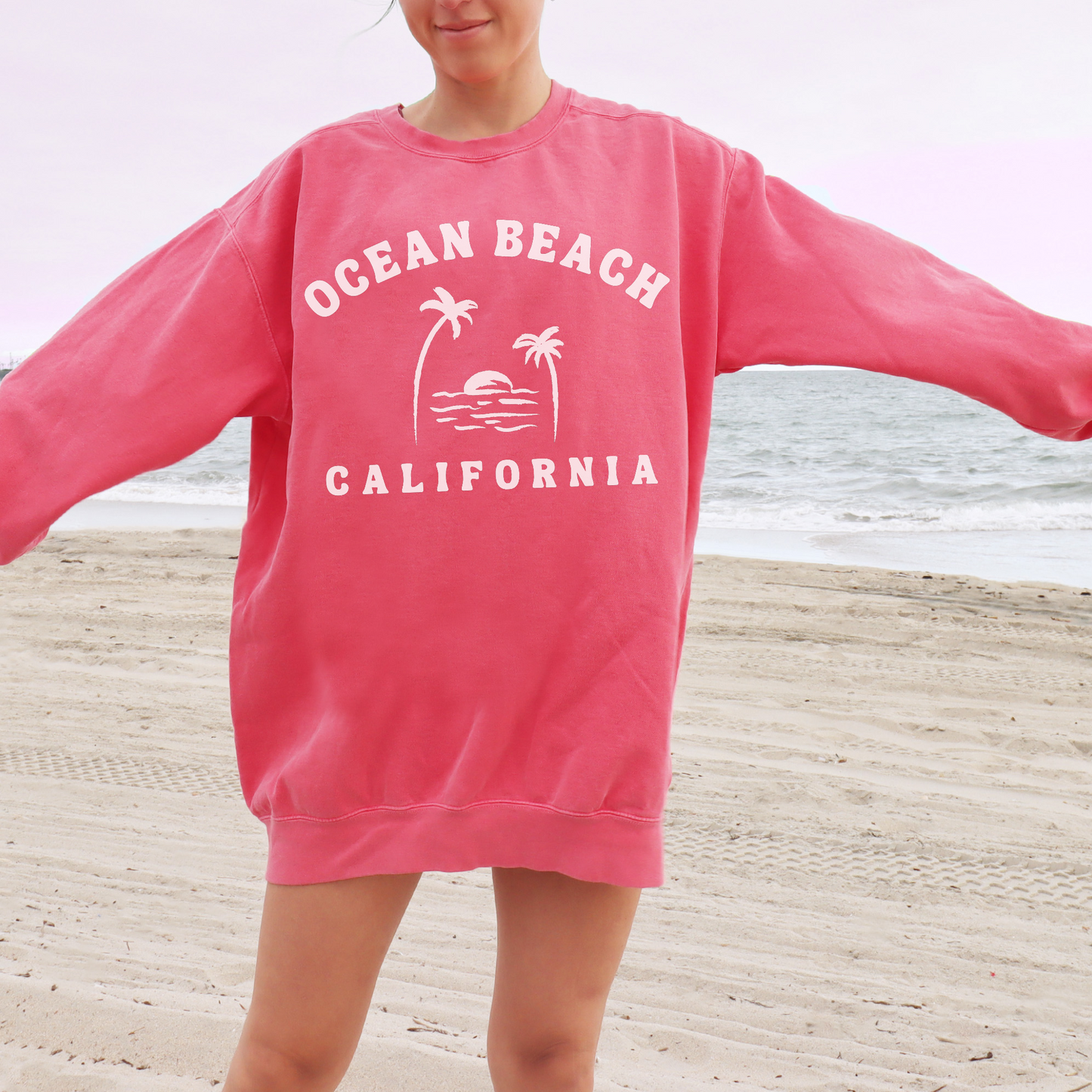 Watermelon Comfort Colors oversized sweatshirt for the beach