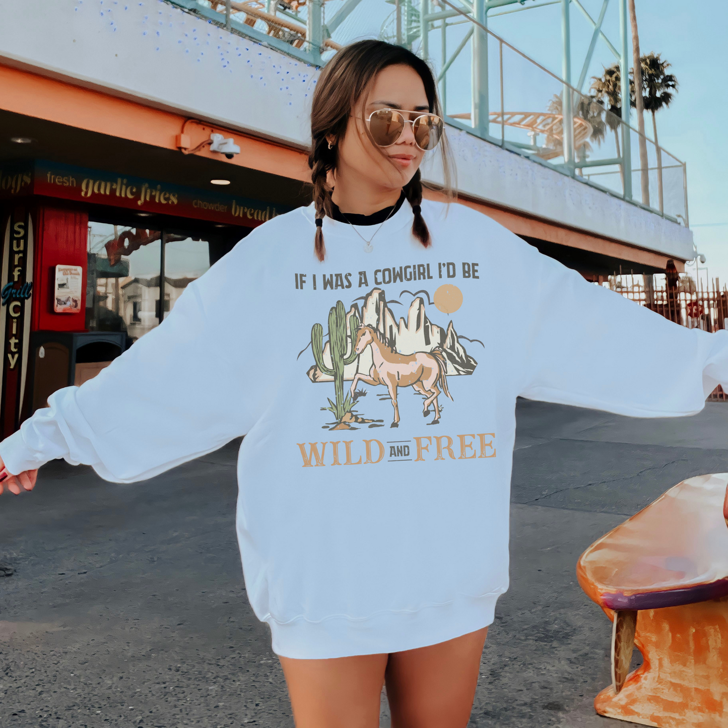 Distressed Cowgirl Sweatshirt