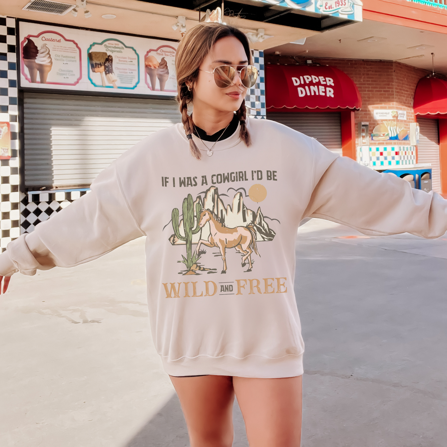 Distressed Cowgirl Sweatshirt